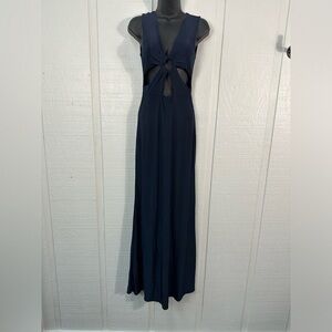 Elegant Navy Blue Maxi Dress